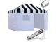 Stripe Black/White Top + White Sides